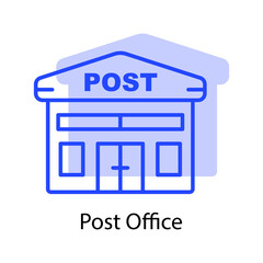 Post office icon. the icon can be used for application icon, web icon, infographics, Editable stroke. Design template vector