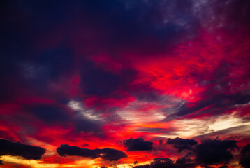dramatic sunset sky