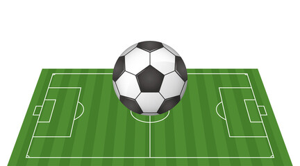 サッカーボールとゴールのイメージイラスト ベクター画像 Wall Mural Kintomo