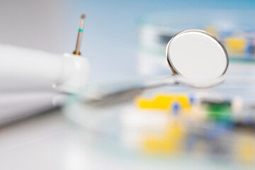 Dental tools and equipment background