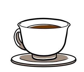 Simple and realistic coffee illustration