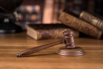 Court gavel,Law theme, mallet of Judge