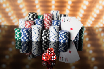 Classic casino, Poker Chips background