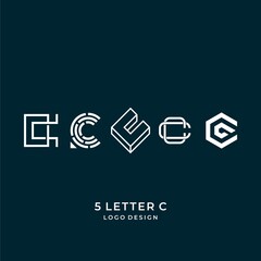 Obraz premium Modern and simple logo about the letter C with various shapes designed from geometric lines. EPS10, Vector.