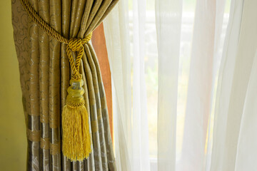 luxurious curtain ties in an elegant brown color