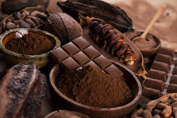 Bar Of Chocolate, Cocoa Beans