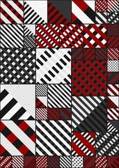 Fototapeta premium Abstract Geometric Pattern generative computational art illustration