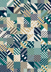 Abstract Geometric Pattern generative computational art illustration