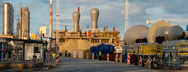 newly established polymer factory.Police,Poland.