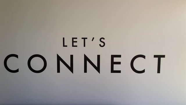 Church Sign Of Let's Connect For Display.