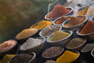 Smoke background , Spice Still Life