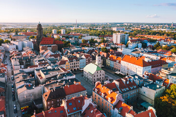 Gliwice City Aerial skyline in Poland