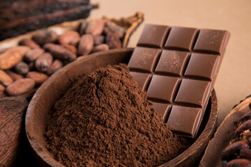 Bar Of Chocolate, Cocoa Beans