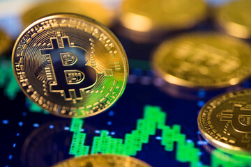 Chart, Bitcoin Trading Concept, virtual money