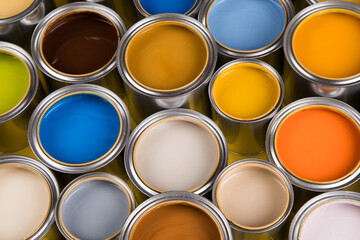 Colorful paint can, Creativity concept