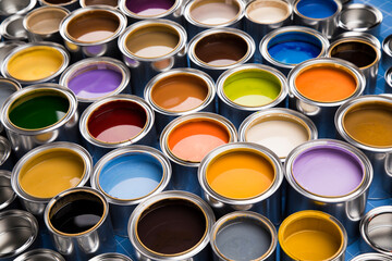 Colours paint can Rainbow colors background