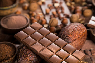 Bars Chocolate, candy sweet, dessert food