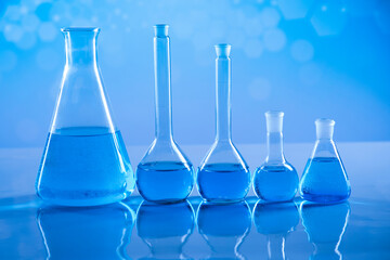 Development, Scientific glassware for chemical experiment