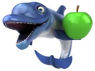Fun dolphin - 3D Illustration