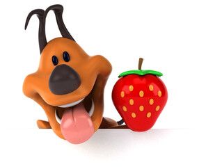 Fun dog - 3D Illustration