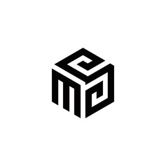 m s ms initial logo design vector template