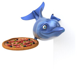 Fun dolphin - 3D Illustration