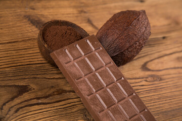 Chocolate sweet, cocoa and food dessert background