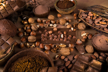 Chocolate Collection, Cocoa pod, candy sweet, dessert