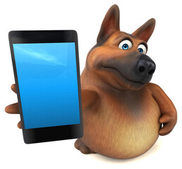 German shepherd dog - 3D Illustration