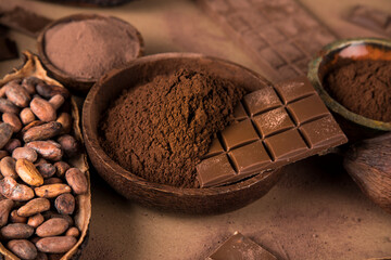 Bar Of Chocolate, Cocoa Beans