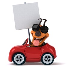 Fun dog - 3D Illustration