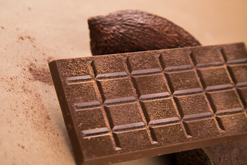 Chocolate sweet, cocoa and food dessert background