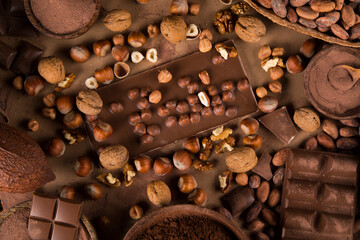 Bars Chocolate, candy sweet, dessert food