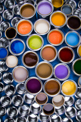 Colours paint can Rainbow colors background