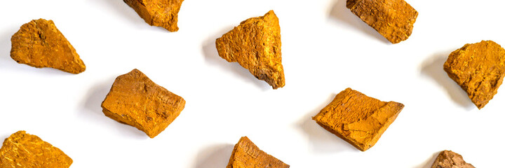 chaga mushroom. broken pieces of birch tree chaga fungus for brewing natural medicinal antitumor,...