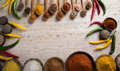 Aromatic spices and Still Life, Space for your text background