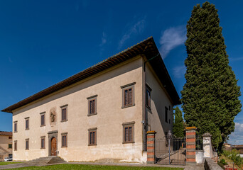 The ancient Medici villa in the historic center of Cerreto Guidi, Florence, Italy, on a sunny day