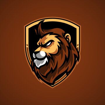 Lion E Sport Mascot Logo