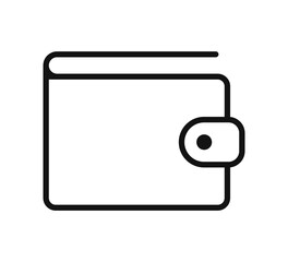 Wallet icon. Wallet Line sign. Vector illustration.