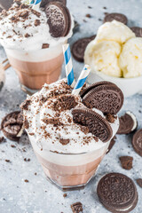 Mocha milkshake with cookies and cream