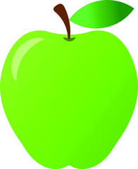 Green apple vector illustration