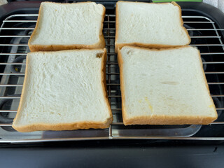 Bread on the toaster.