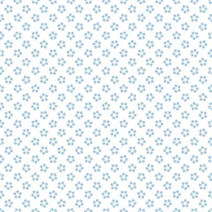 Endlosmuster Gedrehte Blumen Aus Punkten Retroblau Weiß © Jan Engel