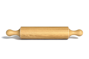 Roling pin isolated on white background 3d rendering