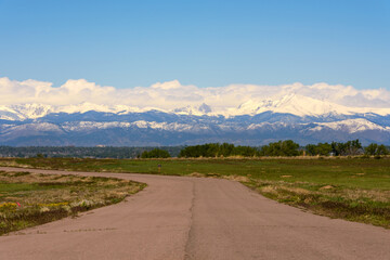 View of  Rocky Mountain from Rocky Mountain Arsenal National Wildlife Refuge