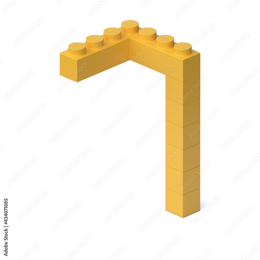 Fototapete building blocks font 3d rendering number 7