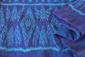 Traditional Thai Fabric Patterns Background.