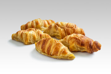 Fresh pastries - French mini croissants for breakfast