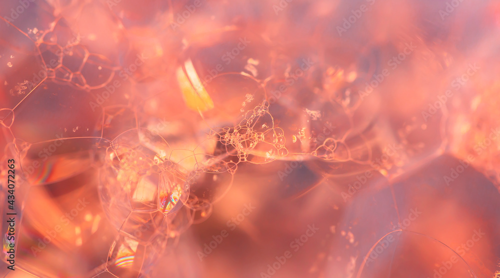 Aufkleber lather. abstract background from bubbles and soap foam. beautiful macro structure.