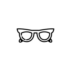 Fototapeta premium sunglasses with black and white outline, perfect for logos, and icons
